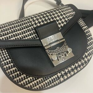 MCM houndstooth crossbody/ belt bag